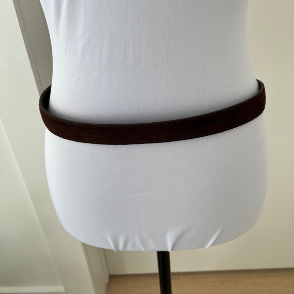 COLLAGE Brown Suede Fashion Belt Genuine Leather Made Canada Timeless Classic - Picture 11 of 17
